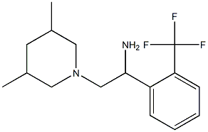 2-(3,5-dimethylpiperidin-1-yl)-1-[2-(trifluoromethyl)phenyl]ethan-1-amine Struktur