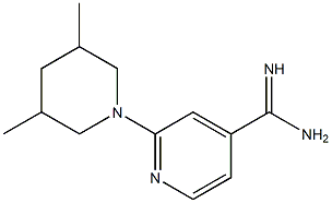 2-(3,5-dimethylpiperidin-1-yl)pyridine-4-carboximidamide Struktur