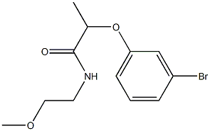 2-(3-bromophenoxy)-N-(2-methoxyethyl)propanamide Struktur