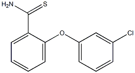 2-(3-chlorophenoxy)benzene-1-carbothioamide Struktur