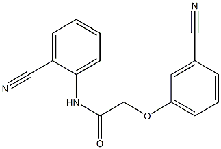 2-(3-cyanophenoxy)-N-(2-cyanophenyl)acetamide Struktur