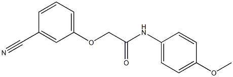 2-(3-cyanophenoxy)-N-(4-methoxyphenyl)acetamide Struktur