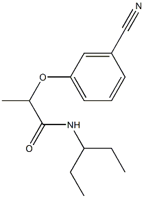 2-(3-cyanophenoxy)-N-(pentan-3-yl)propanamide Struktur