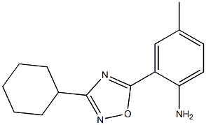 2-(3-cyclohexyl-1,2,4-oxadiazol-5-yl)-4-methylaniline Struktur