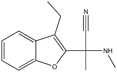 2-(3-ethyl-1-benzofuran-2-yl)-2-(methylamino)propanenitrile Struktur