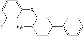 2-(3-fluorophenoxy)-4-phenylcyclohexan-1-amine Struktur