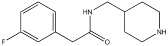 2-(3-fluorophenyl)-N-(piperidin-4-ylmethyl)acetamide Struktur