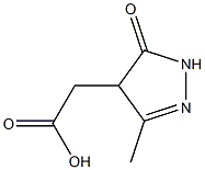 2-(3-methyl-5-oxo-4,5-dihydro-1H-pyrazol-4-yl)acetic acid Struktur