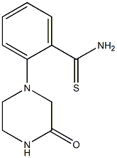 2-(3-oxopiperazin-1-yl)benzene-1-carbothioamide Struktur