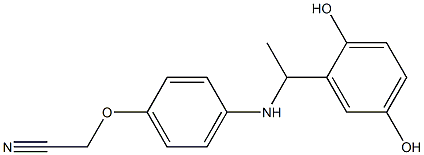 2-(4-{[1-(2,5-dihydroxyphenyl)ethyl]amino}phenoxy)acetonitrile Struktur