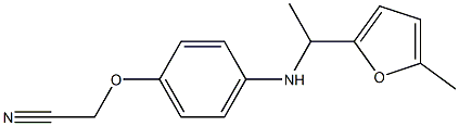 2-(4-{[1-(5-methylfuran-2-yl)ethyl]amino}phenoxy)acetonitrile Struktur