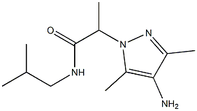 2-(4-amino-3,5-dimethyl-1H-pyrazol-1-yl)-N-(2-methylpropyl)propanamide Struktur