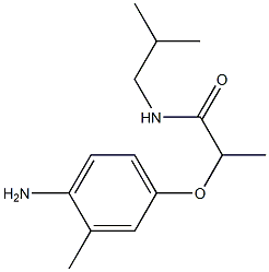 2-(4-amino-3-methylphenoxy)-N-(2-methylpropyl)propanamide Struktur