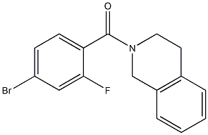 2-(4-bromo-2-fluorobenzoyl)-1,2,3,4-tetrahydroisoquinoline Struktur