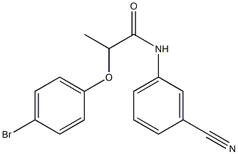 2-(4-bromophenoxy)-N-(3-cyanophenyl)propanamide Struktur