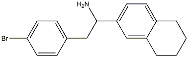 2-(4-bromophenyl)-1-(5,6,7,8-tetrahydronaphthalen-2-yl)ethan-1-amine Struktur