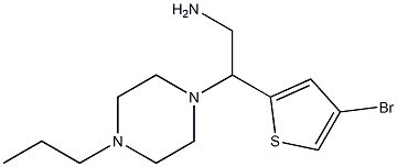 2-(4-bromothiophen-2-yl)-2-(4-propylpiperazin-1-yl)ethan-1-amine Struktur