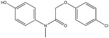 2-(4-chlorophenoxy)-N-(4-hydroxyphenyl)-N-methylacetamide Struktur