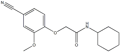 2-(4-cyano-2-methoxyphenoxy)-N-cyclohexylacetamide Struktur