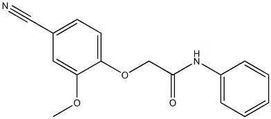 2-(4-cyano-2-methoxyphenoxy)-N-phenylacetamide Struktur