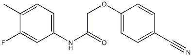 2-(4-cyanophenoxy)-N-(3-fluoro-4-methylphenyl)acetamide Struktur