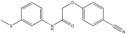 2-(4-cyanophenoxy)-N-[3-(methylthio)phenyl]acetamide Struktur