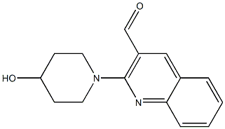 2-(4-hydroxypiperidin-1-yl)quinoline-3-carbaldehyde Struktur