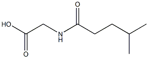 2-(4-methylpentanamido)acetic acid Struktur