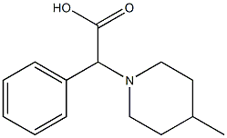 2-(4-methylpiperidin-1-yl)-2-phenylacetic acid Struktur