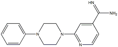 2-(4-phenylpiperazin-1-yl)pyridine-4-carboximidamide Struktur