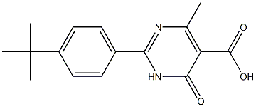 2-(4-tert-butylphenyl)-4-methyl-6-oxo-1,6-dihydropyrimidine-5-carboxylic acid Struktur