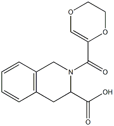 2-(5,6-dihydro-1,4-dioxin-2-ylcarbonyl)-1,2,3,4-tetrahydroisoquinoline-3-carboxylic acid Struktur