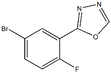 2-(5-bromo-2-fluorophenyl)-1,3,4-oxadiazole Struktur