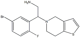 2-(5-bromo-2-fluorophenyl)-2-{4H,5H,6H,7H-thieno[3,2-c]pyridin-5-yl}ethan-1-amine Struktur