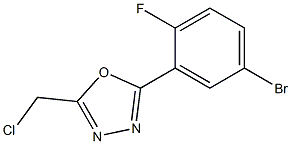 2-(5-bromo-2-fluorophenyl)-5-(chloromethyl)-1,3,4-oxadiazole Struktur