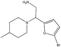 2-(5-bromo-2-furyl)-2-(4-methylpiperidin-1-yl)ethanamine Struktur