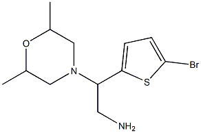 2-(5-bromothiophen-2-yl)-2-(2,6-dimethylmorpholin-4-yl)ethan-1-amine Struktur