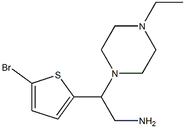 2-(5-bromothiophen-2-yl)-2-(4-ethylpiperazin-1-yl)ethan-1-amine Struktur