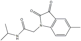 2-(5-methyl-2,3-dioxo-2,3-dihydro-1H-indol-1-yl)-N-(propan-2-yl)acetamide Struktur