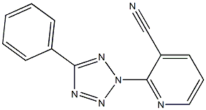 2-(5-phenyl-2H-1,2,3,4-tetrazol-2-yl)pyridine-3-carbonitrile Struktur