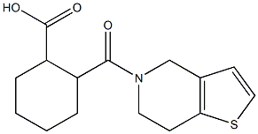 2-(6,7-dihydrothieno[3,2-c]pyridin-5(4H)-ylcarbonyl)cyclohexanecarboxylic acid Struktur