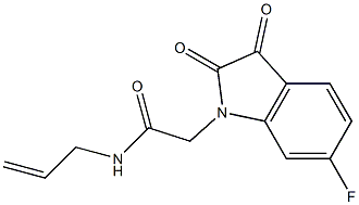 2-(6-fluoro-2,3-dioxo-2,3-dihydro-1H-indol-1-yl)-N-(prop-2-en-1-yl)acetamide Struktur