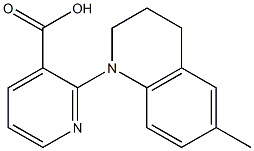 2-(6-methyl-1,2,3,4-tetrahydroquinolin-1-yl)pyridine-3-carboxylic acid Struktur