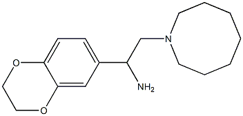 2-(azocan-1-yl)-1-(2,3-dihydro-1,4-benzodioxin-6-yl)ethan-1-amine Struktur