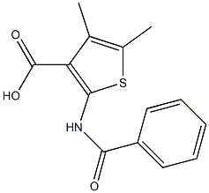 2-(benzoylamino)-4,5-dimethylthiophene-3-carboxylic acid Struktur