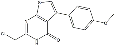 2-(chloromethyl)-5-(4-methoxyphenyl)-3H,4H-thieno[2,3-d]pyrimidin-4-one Struktur