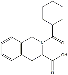 2-(cyclohexylcarbonyl)-1,2,3,4-tetrahydroisoquinoline-3-carboxylic acid Struktur