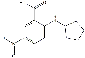 2-(cyclopentylamino)-5-nitrobenzoic acid Struktur