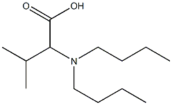 2-(dibutylamino)-3-methylbutanoic acid Struktur