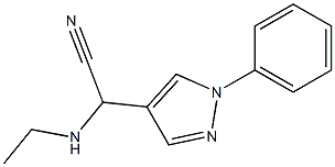 2-(ethylamino)-2-(1-phenyl-1H-pyrazol-4-yl)acetonitrile Struktur